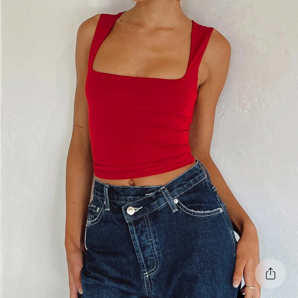Princess Polly Bold Red Crop Top